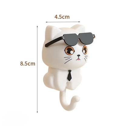 1Pcs Kitten Hooks Cartoon Cats Gravities Induction Decorative Hooks Storage Racks for Keys Umbrellas Towels Adhesive Hooks