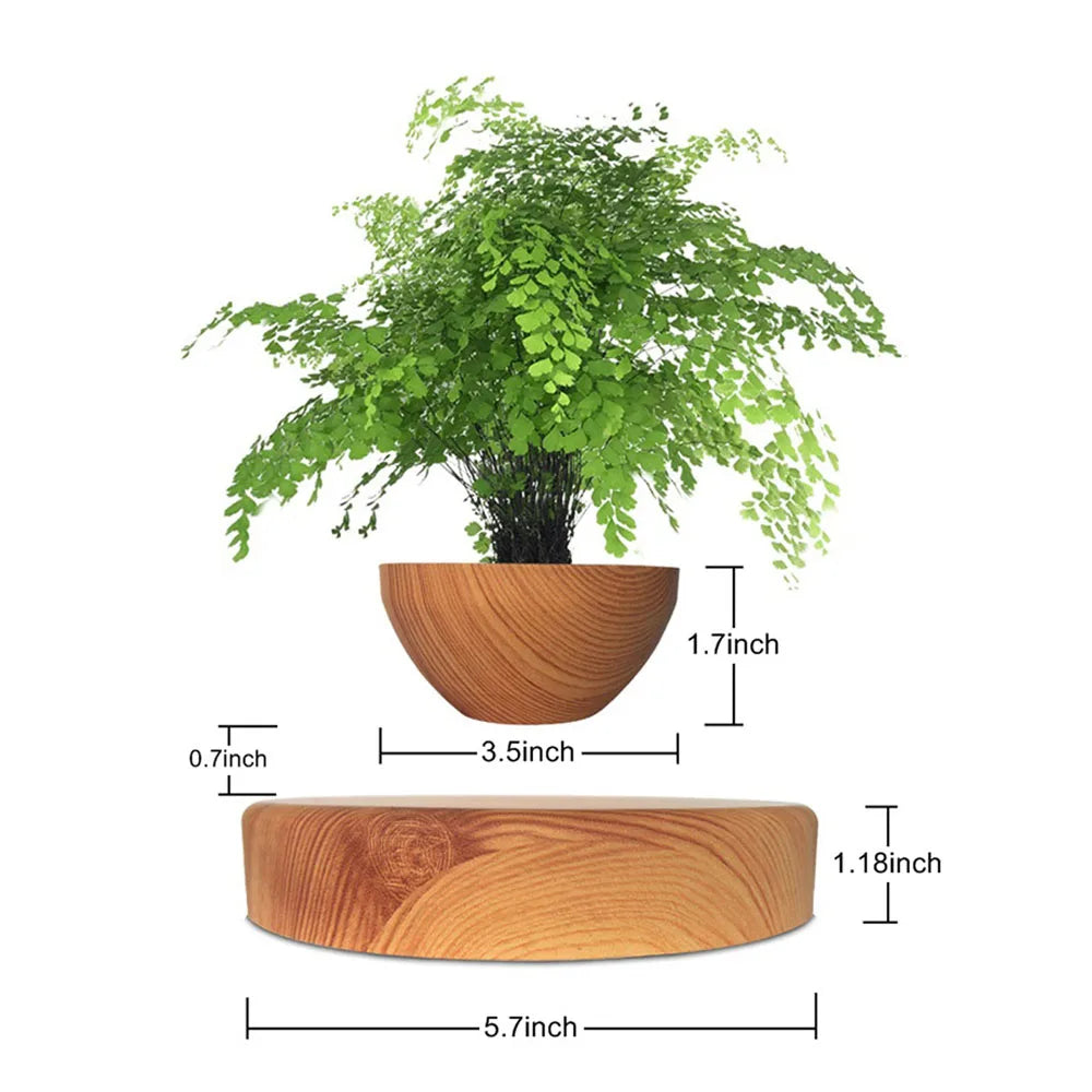 Hot Sale Levitating Air Bonsai Pot Rotation Planters Magnetic Levitation Suspension Flower Floating Pot Potted Plant Desk Decor