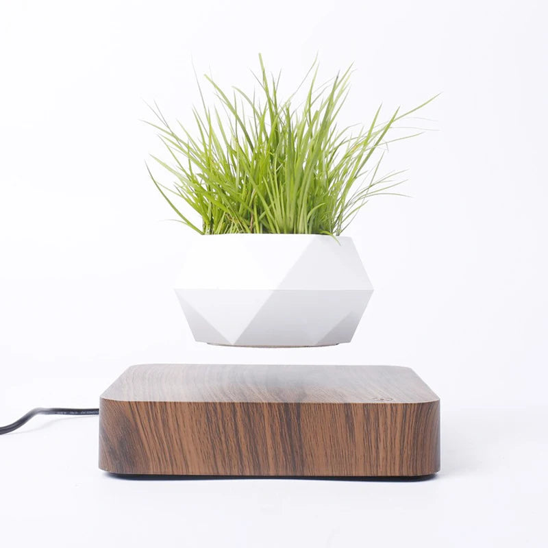 Hot Sale Levitating Air Bonsai Pot Rotation Planters Magnetic Levitation Suspension Flower Floating Pot Potted Plant Desk Decor